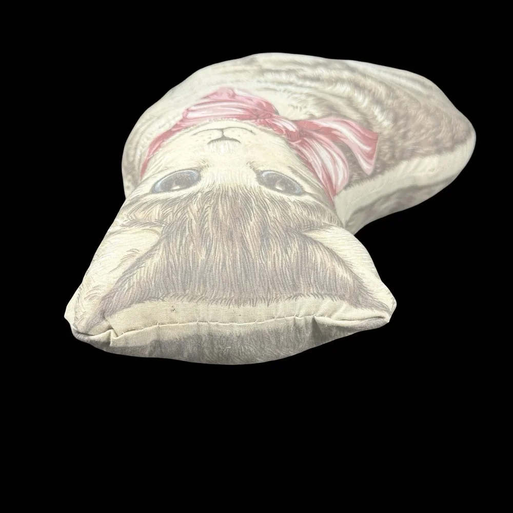 Tabby Cat Shaped Pillow 3D Cottagecore Country Grannycore Kitsch Vintage